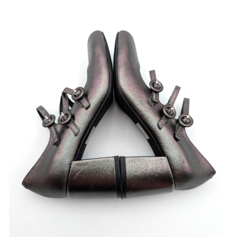 Jeffrey Campbell Tierz Mary Jane Pumps Women's Pewter Metallic Size US6.5 EU37 - Picture 6 of 11